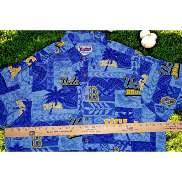 Reyn Spooner UCLA Bruins Hawaiian Shirt Men’s Large Blue 100% Rayon EUC - Picture 11 of 15